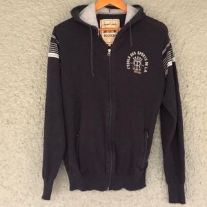 Scotch & Soda zip up knit sweater hoodie